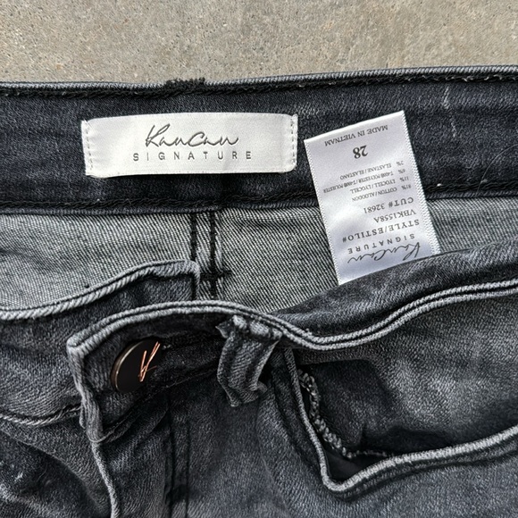 KanCan Signature Distressed Black Denim - Picture 3 of 6